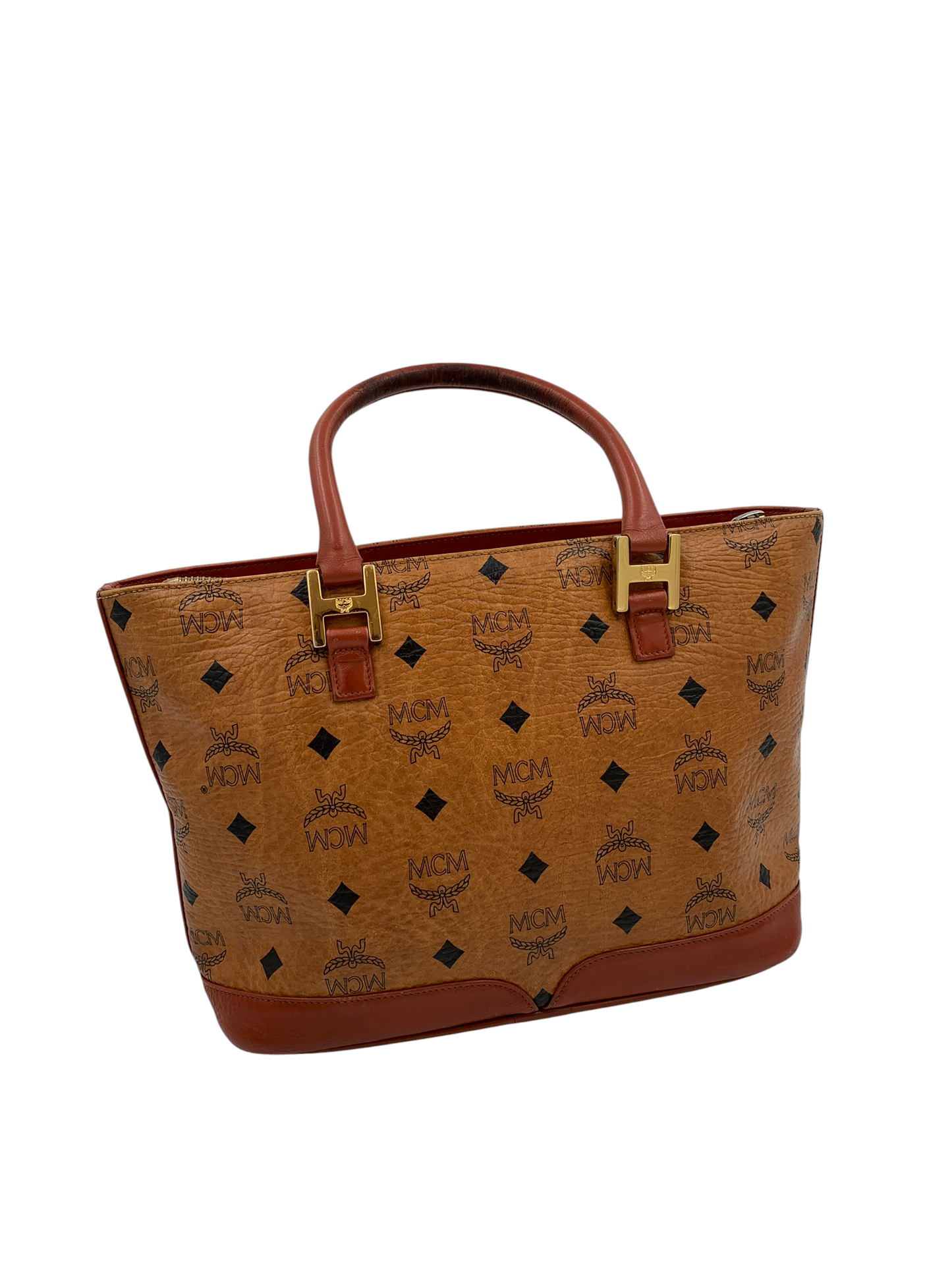 80s MCM Tote Shopper Mini Handle Bag