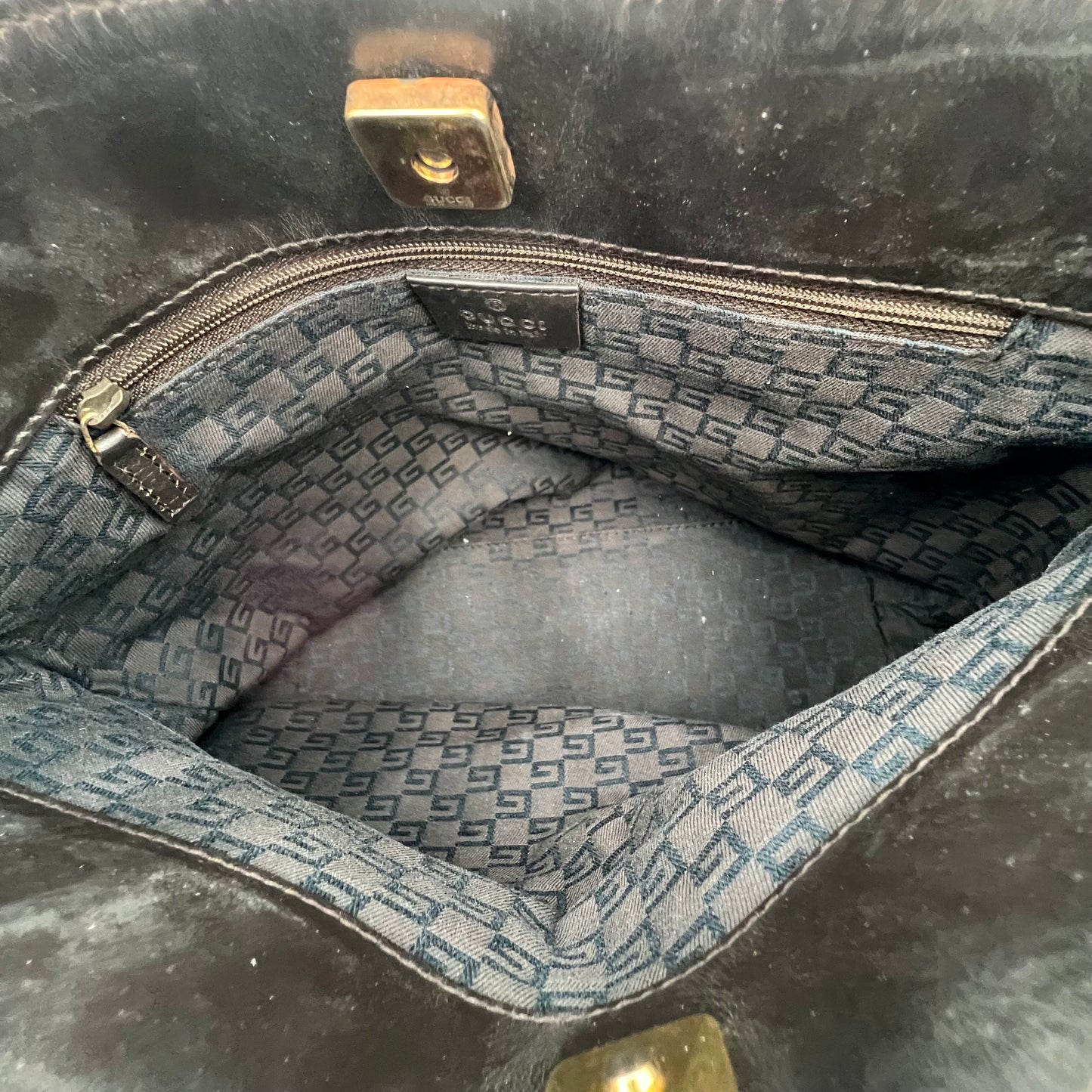 Gucci GG canvas Pocket Handbag Clutch Evening Bag