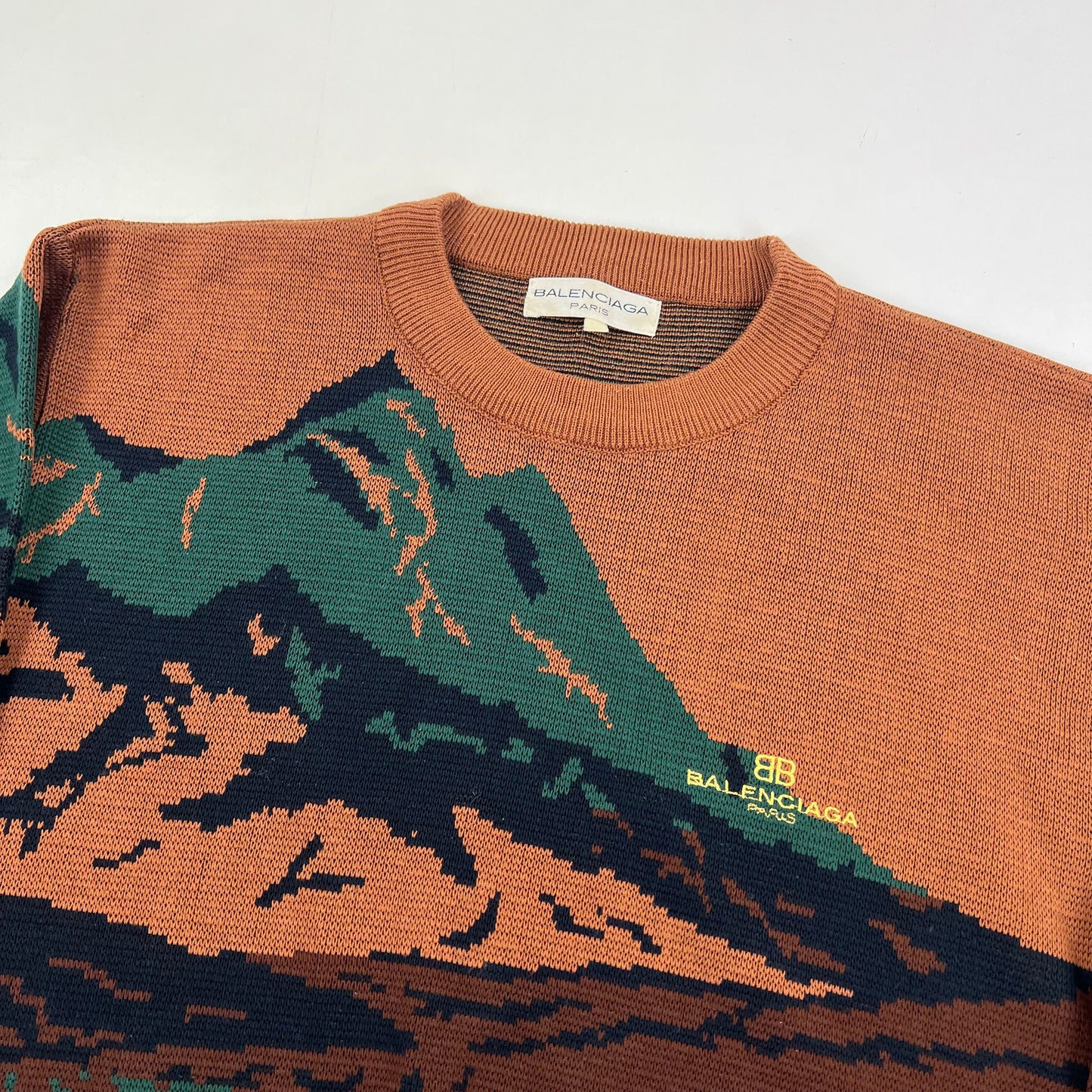 Balenciaga Paris Vintage Knit Sweater - Men M