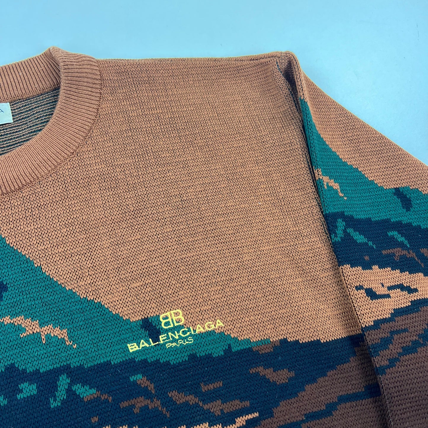 Balenciaga Paris Vintage Knit Sweater - Men M