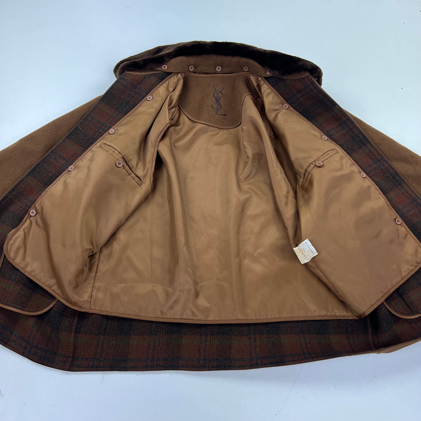 YSL Yves Saint Laurent Wool Fleece Coat Jacket - M