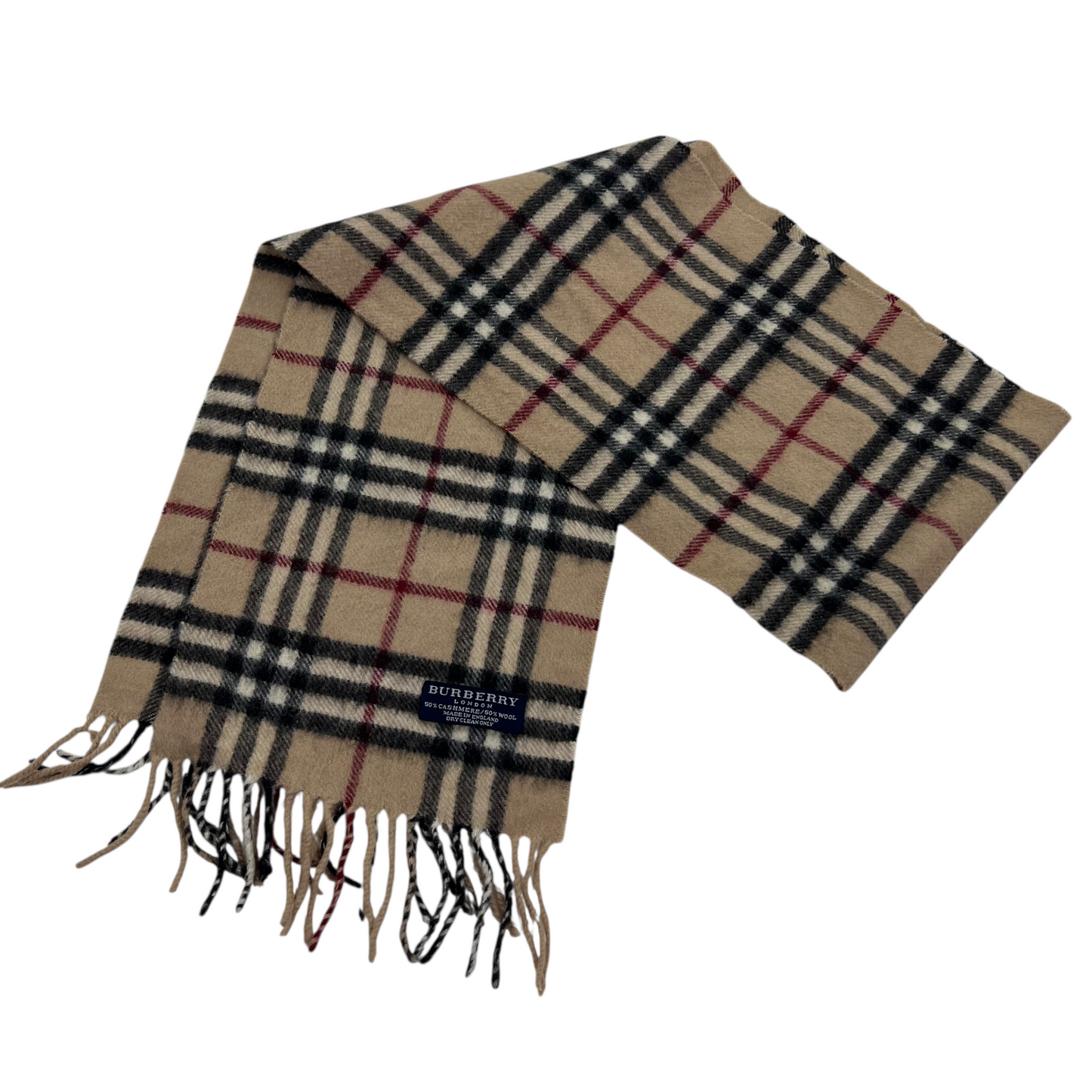 Burberry Wool Lambswool Cashmere Muffler Scarf Schal Halstuch