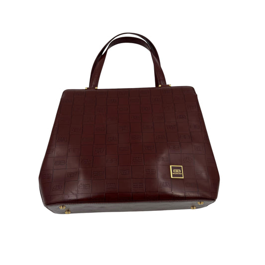 Vintage Balenciaga Paris Burgundy Bag Handle Handtasche