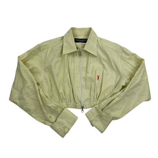 YSL Yves Saint Laurent Crop Top Harrington Windbreaker - Women M