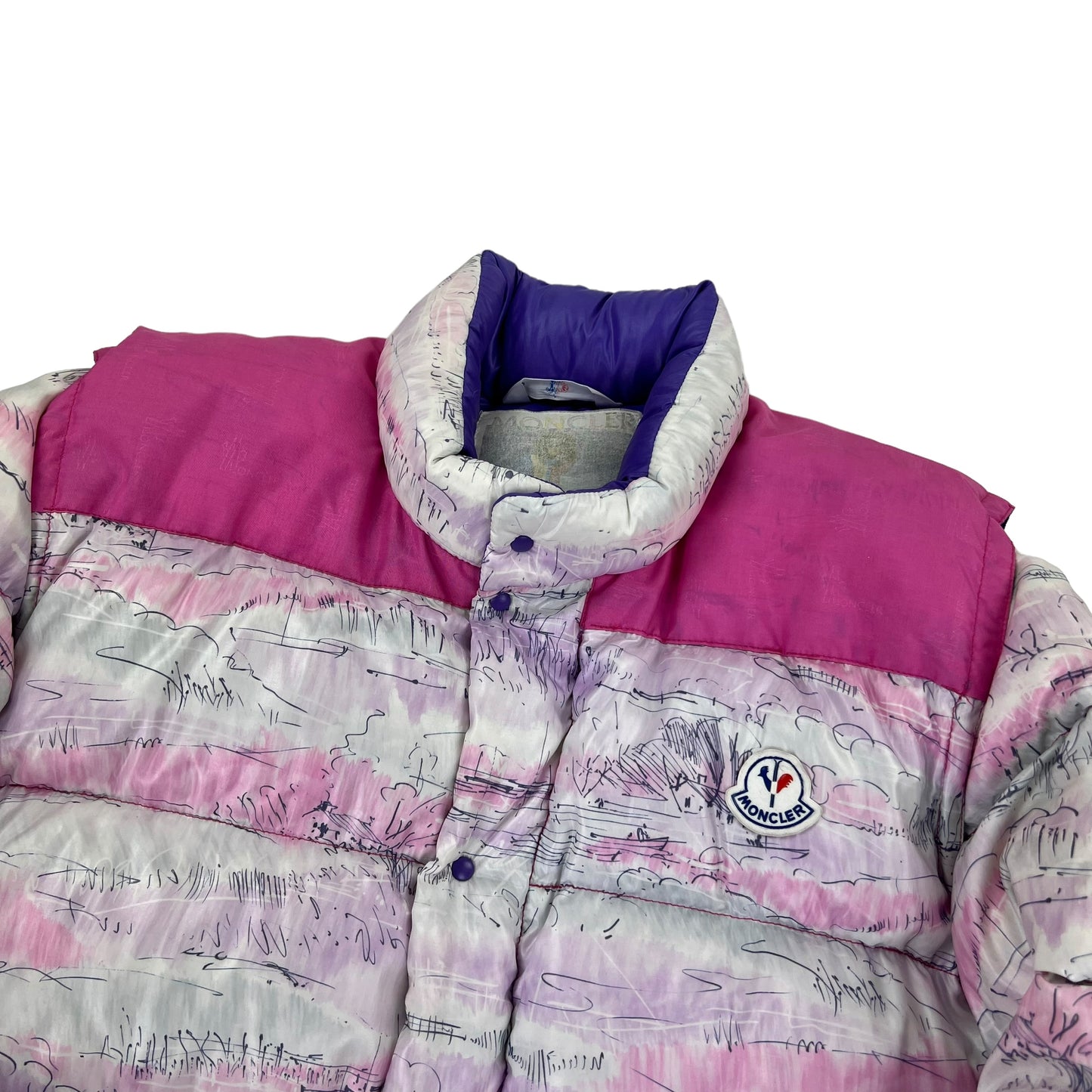 Vintage 80s Moncler Colorful Puffer Jacket Grenoble - M