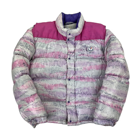 Vintage 80s Moncler Colorful Puffer Jacket Grenoble - M