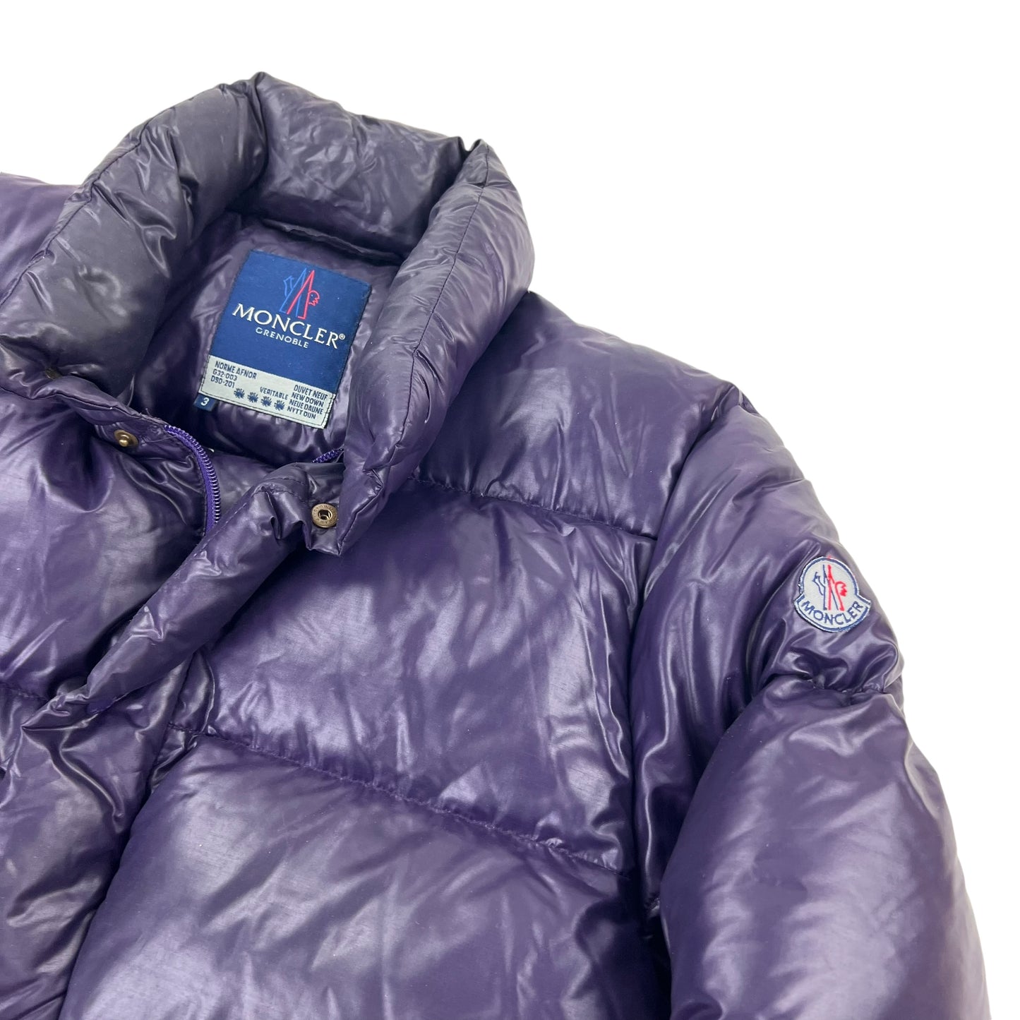 Vintage 90s Moncler Blue label purple Puffer - XL