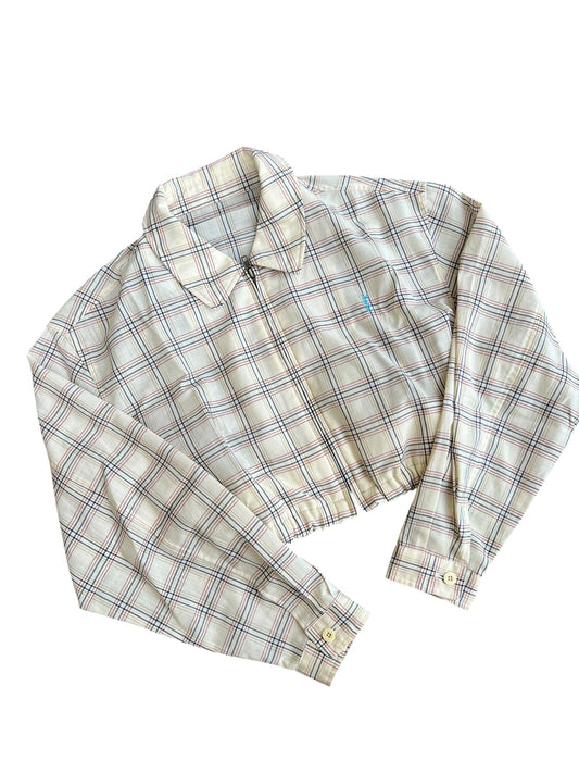 YSL Yves Saint Laurent Crop Top Harrington Windbreaker - Women M