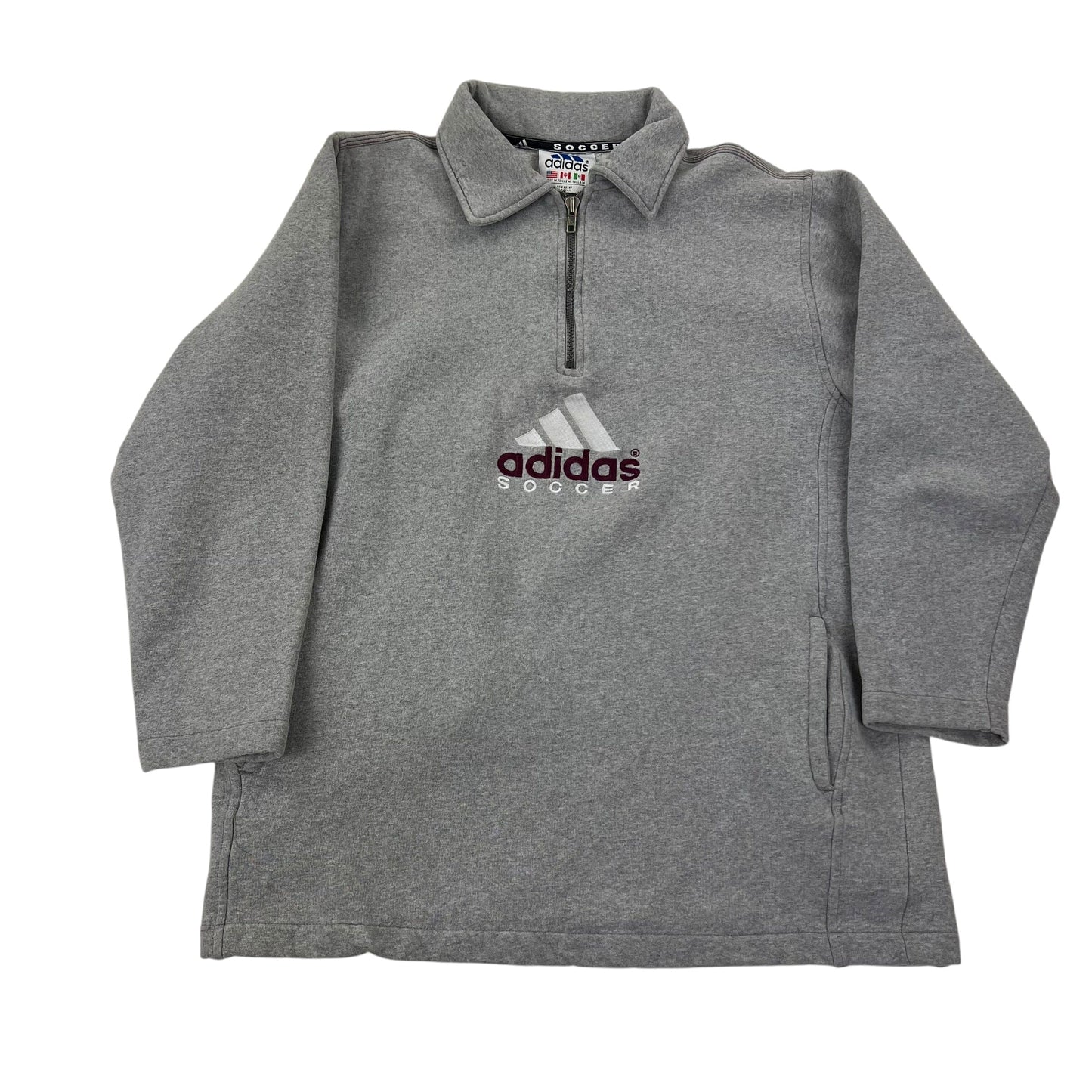 Adidas Equipment Soccer 1/4 Zip Sweater - M Sweaters Adidas coat outerwear pufferseason second hand vintage shop österreich germany deutschland angebot daunenjacke winterjacke jacke
