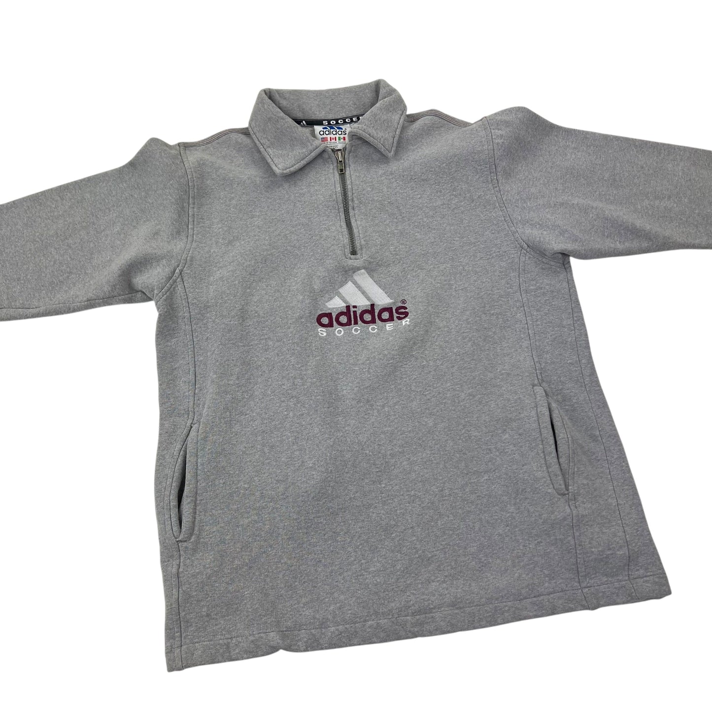 Adidas Equipment Soccer 1/4 Zip Sweater - M Sweaters Adidas coat outerwear pufferseason second hand vintage shop österreich germany deutschland angebot daunenjacke winterjacke jacke