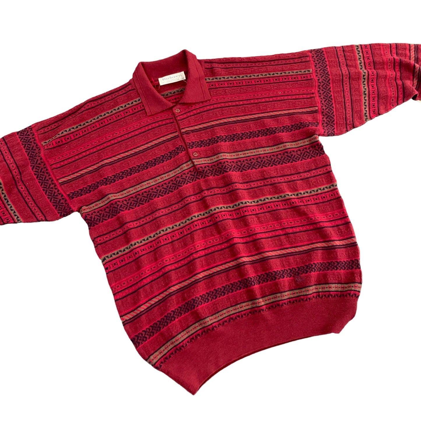 Burberry Knit Polo Shirt / Sweater - XL Burberry Burberry coat outerwear pufferseason second hand vintage shop österreich germany deutschland angebot daunenjacke winterjacke jacke