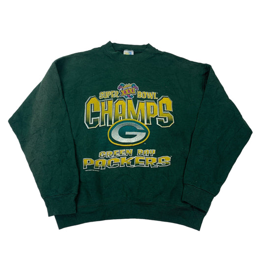 Greenbay Packers Super Bowl XXXI Sweater - XL Sweaters NFL coat outerwear pufferseason second hand vintage shop österreich germany deutschland angebot daunenjacke winterjacke jacke