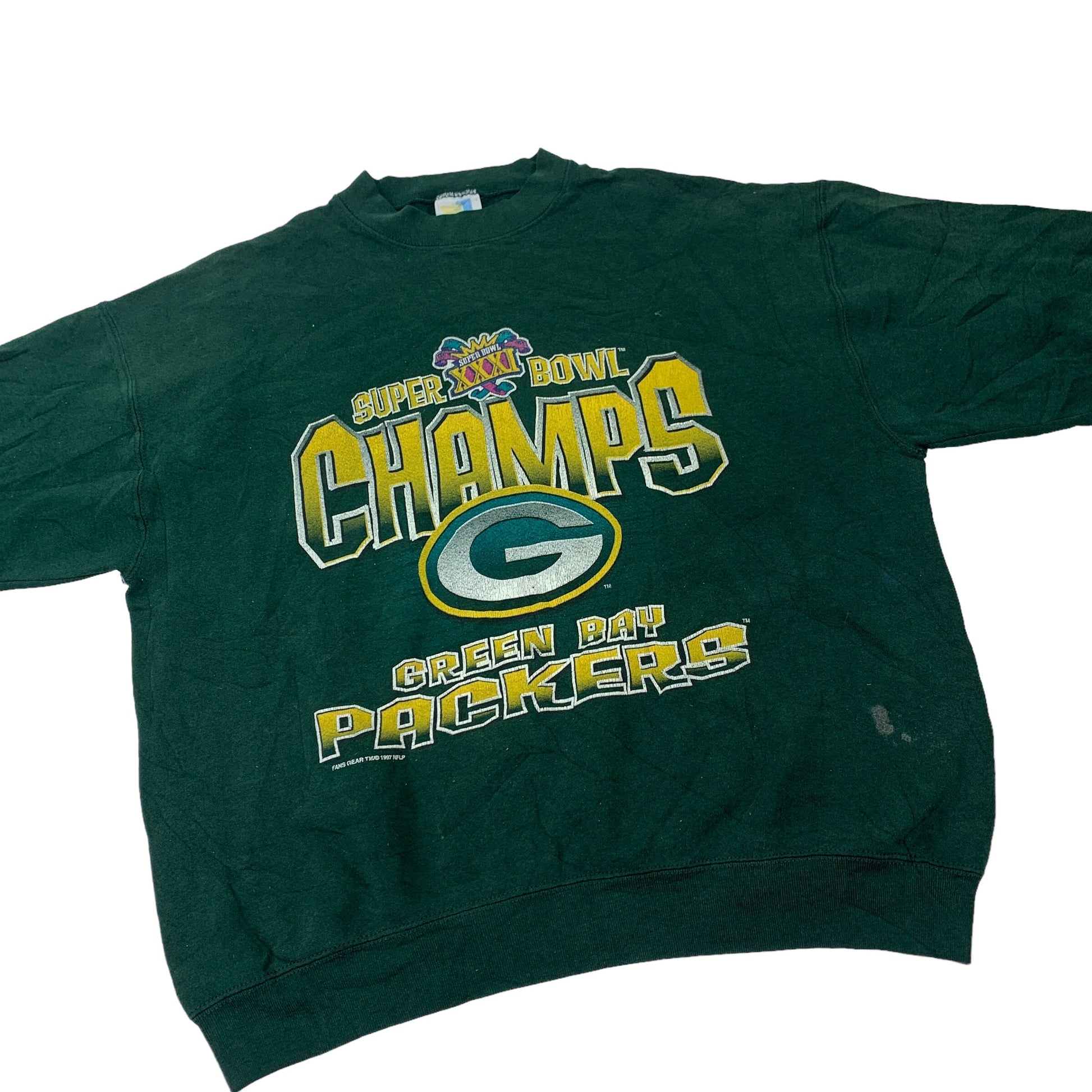 Greenbay Packers Super Bowl XXXI Sweater - XL Sweaters NFL coat outerwear pufferseason second hand vintage shop österreich germany deutschland angebot daunenjacke winterjacke jacke