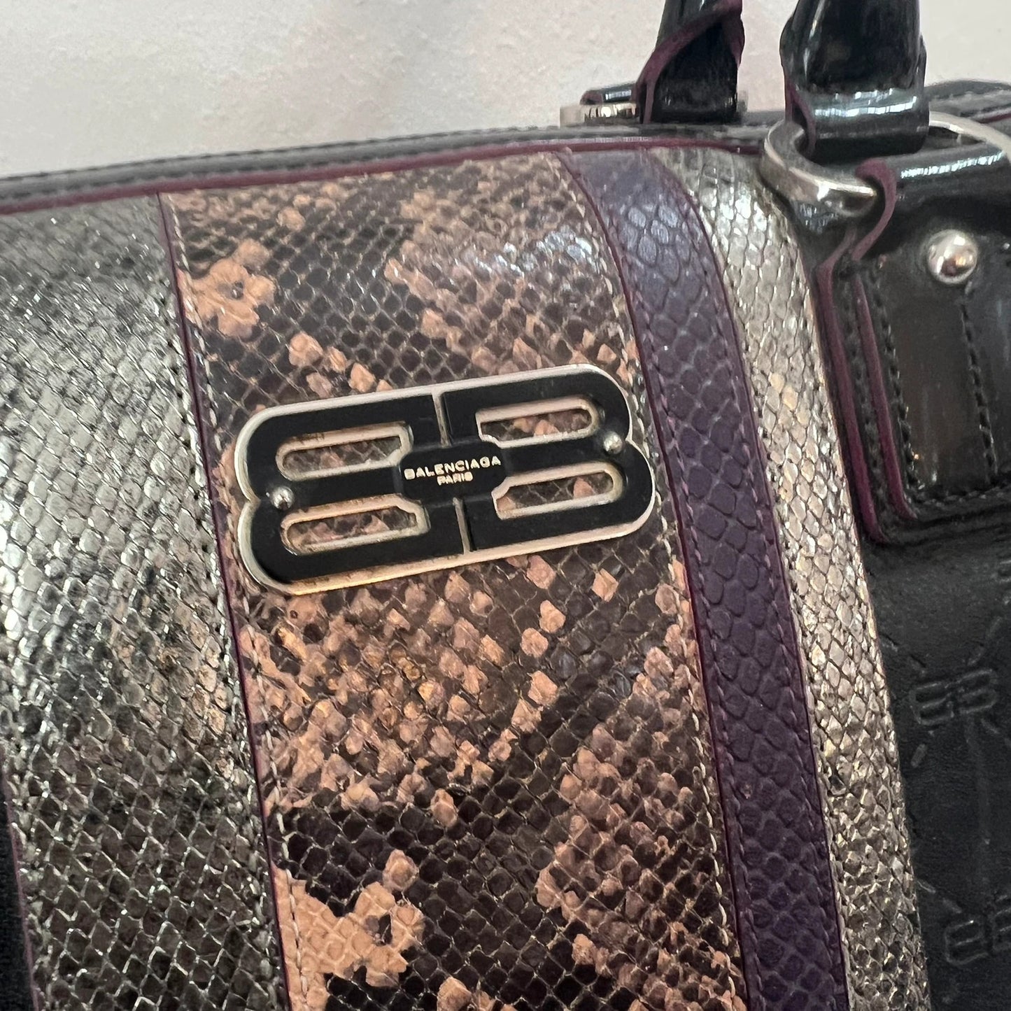 Rare Balenciaga Paris Handle Bowling Bag