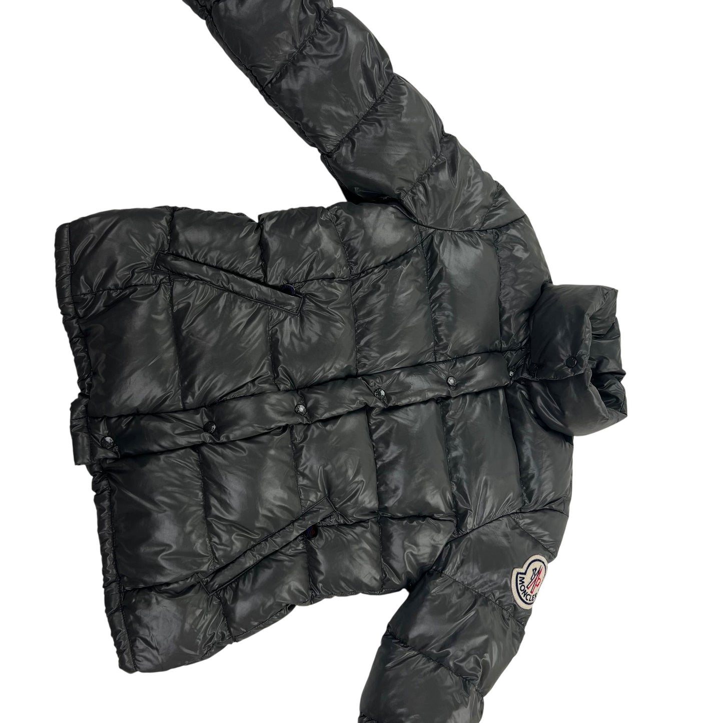 Moncler Bady Puffer Jacket - Women M grey Moncler Moncler coat outerwear pufferseason second hand vintage shop österreich germany deutschland angebot daunenjacke winterjacke jacke