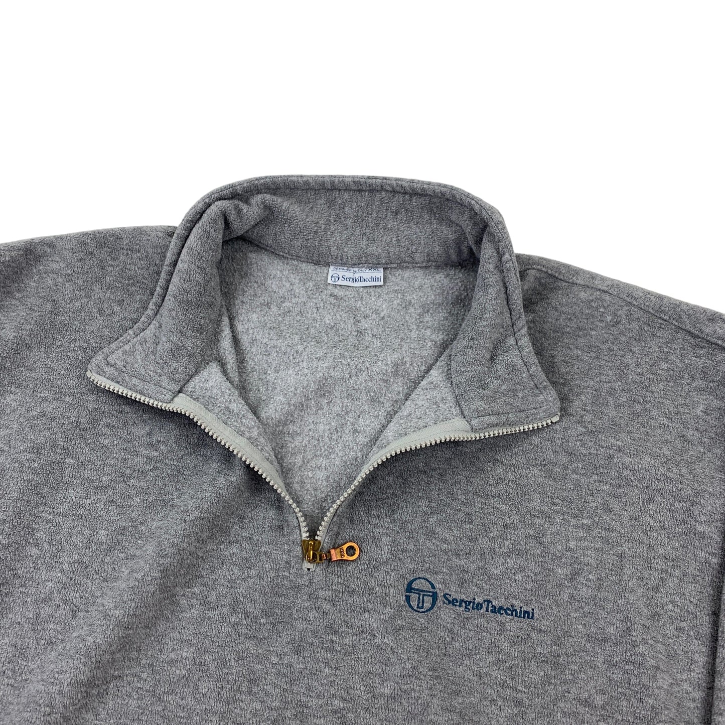 Sergio Tacchini 1/4 Zip Fleece Sweater - XXL Sweaters Sergio Tacchini coat outerwear pufferseason second hand vintage shop österreich germany deutschland angebot daunenjacke winterjacke jacke