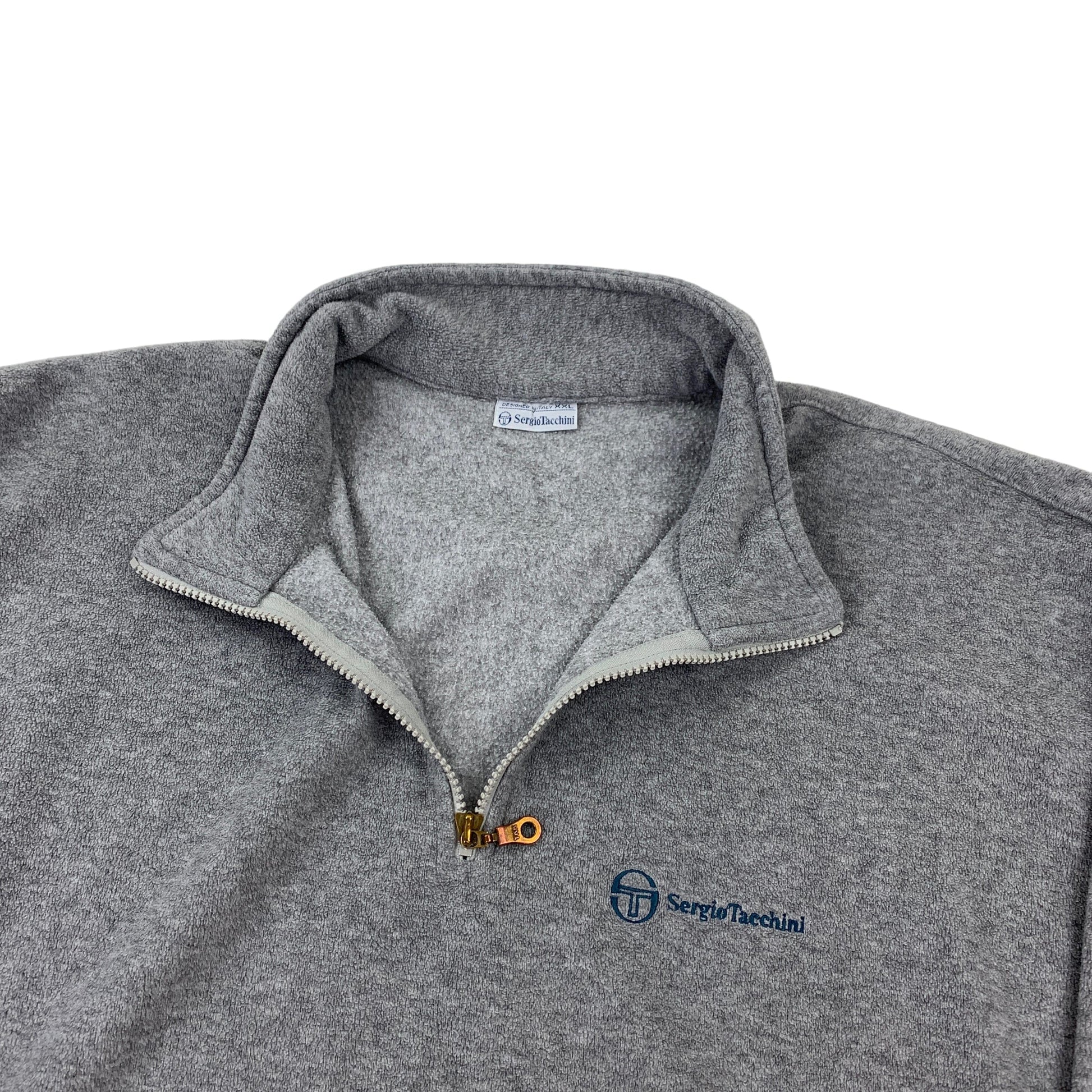 Sergio Tacchini 1/4 Zip Fleece Sweater - XXL Sweaters Sergio Tacchini coat outerwear pufferseason second hand vintage shop österreich germany deutschland angebot daunenjacke winterjacke jacke