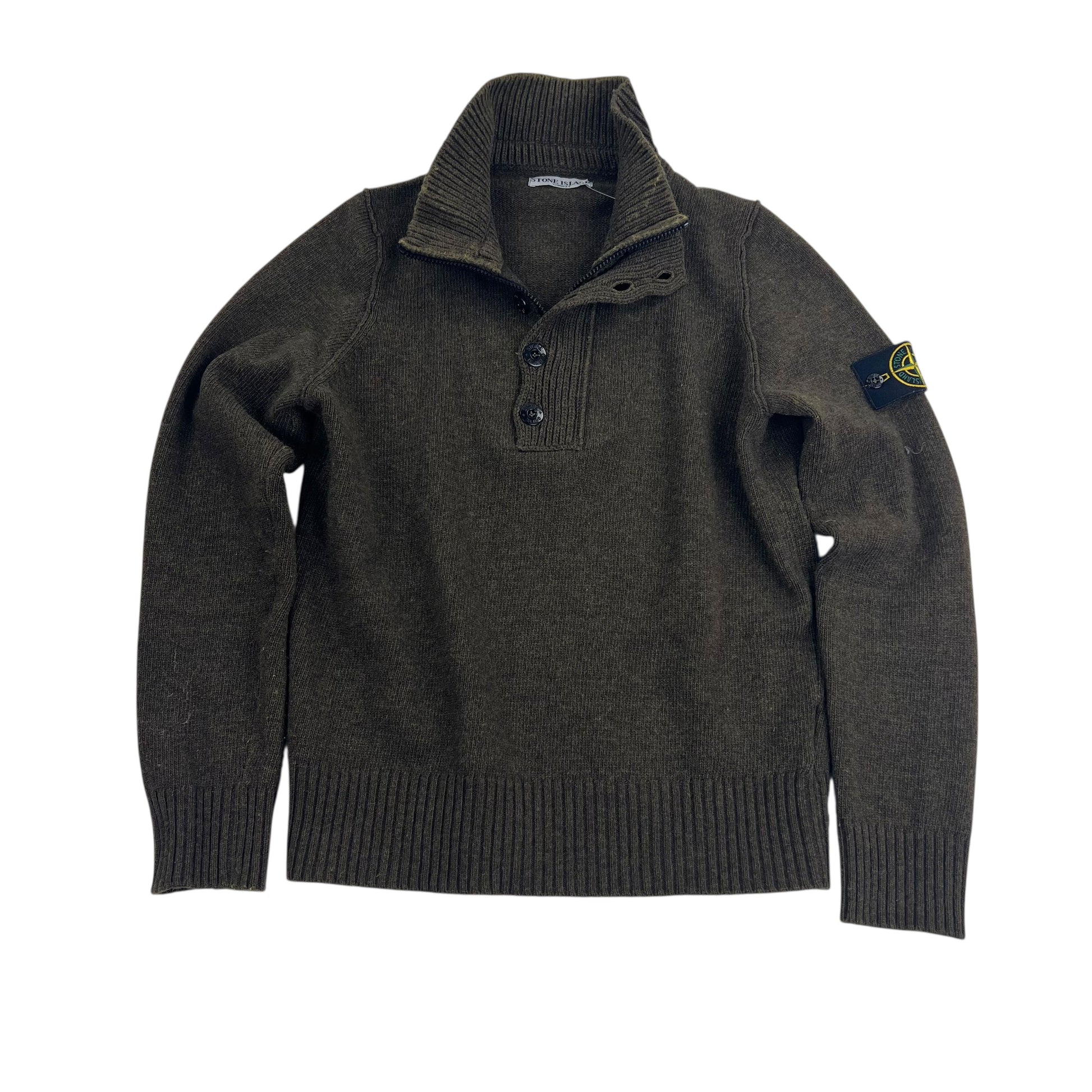 Stone Island 1/4 Button Up Sweater - S Sweaters Stone Island coat outerwear pufferseason second hand vintage shop österreich germany deutschland angebot daunenjacke winterjacke jacke