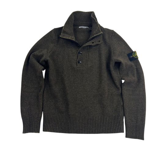 Stone Island 1/4 Button Up Sweater - S Sweaters Stone Island coat outerwear pufferseason second hand vintage shop österreich germany deutschland angebot daunenjacke winterjacke jacke