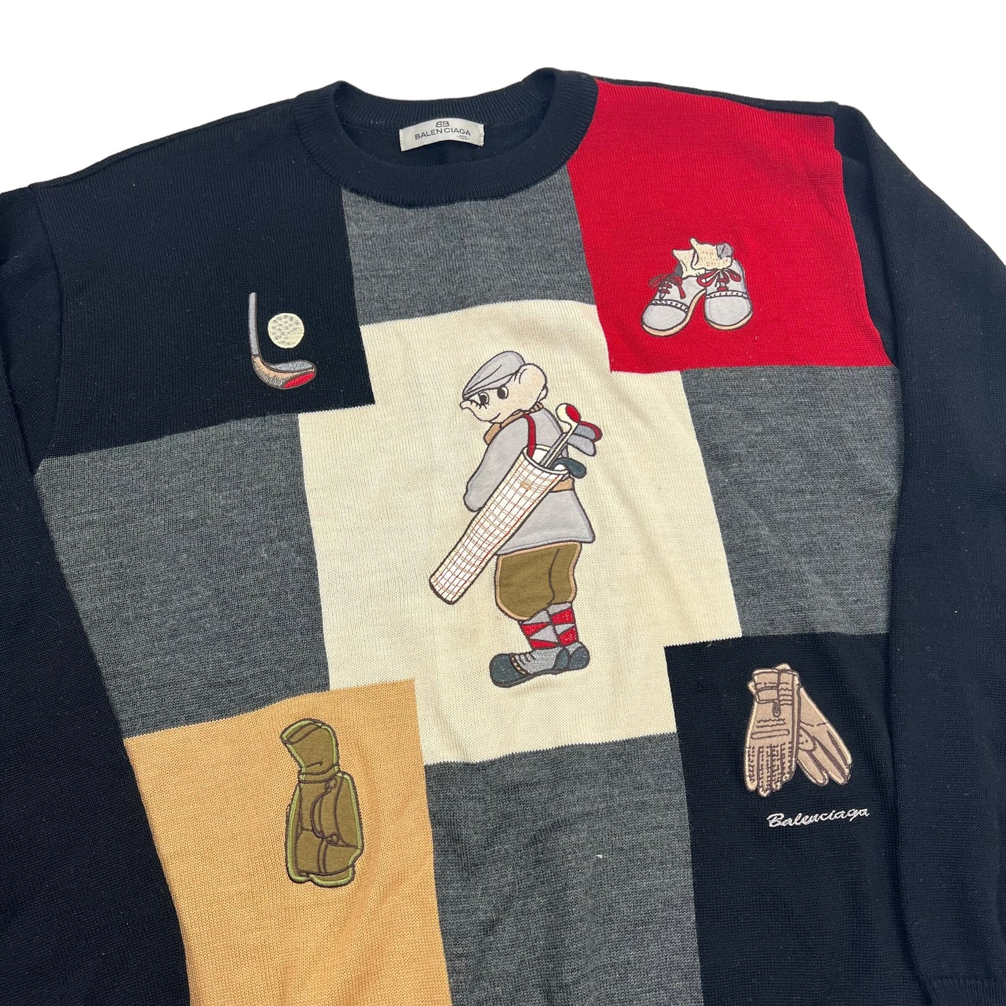 Vintage Balenciaga Golf Knit Sweater - XL Sweaters Balenciaga coat outerwear pufferseason second hand vintage shop österreich germany deutschland angebot daunenjacke winterjacke jacke