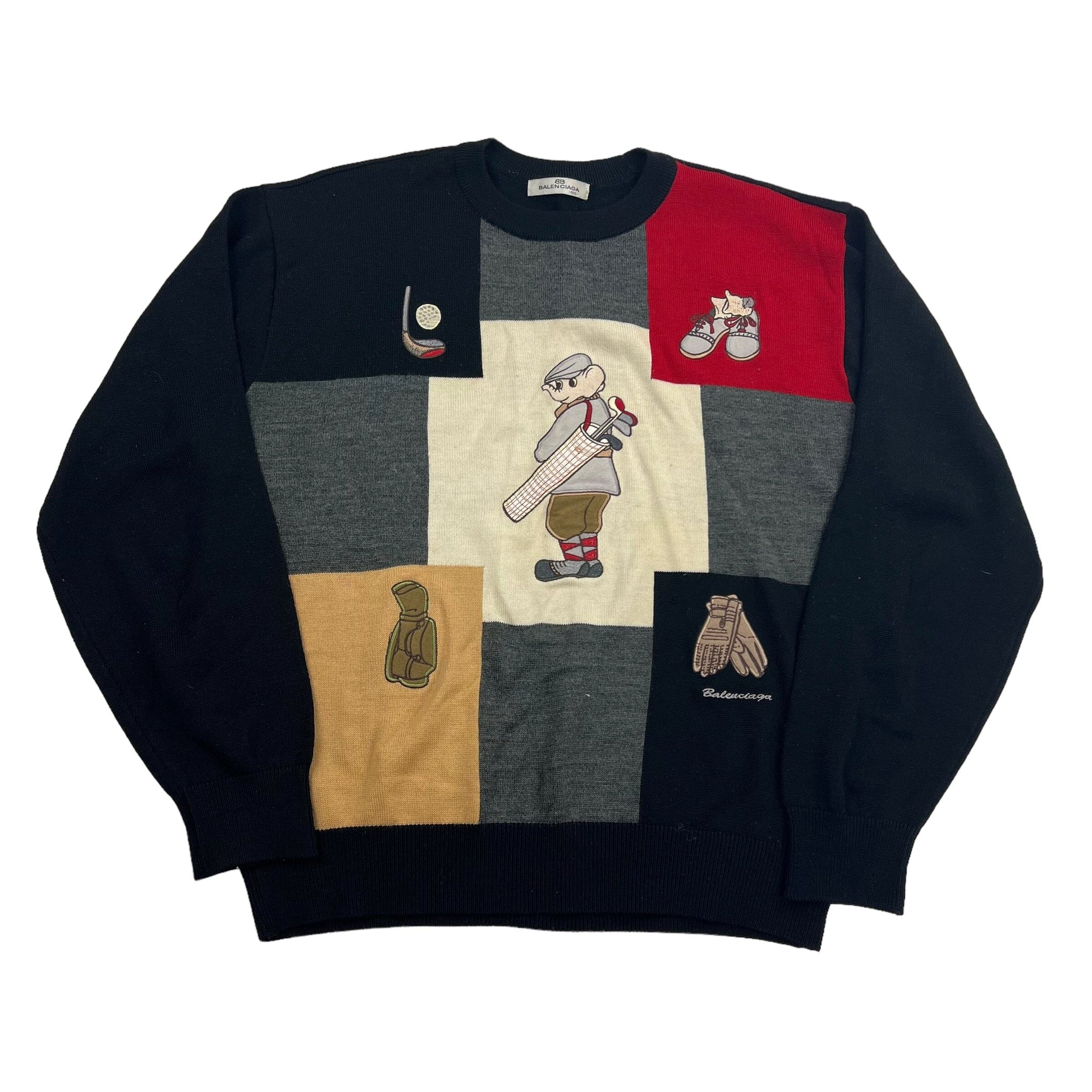 Vintage Balenciaga Golf Knit Sweater - XL Sweaters Balenciaga coat outerwear pufferseason second hand vintage shop österreich germany deutschland angebot daunenjacke winterjacke jacke