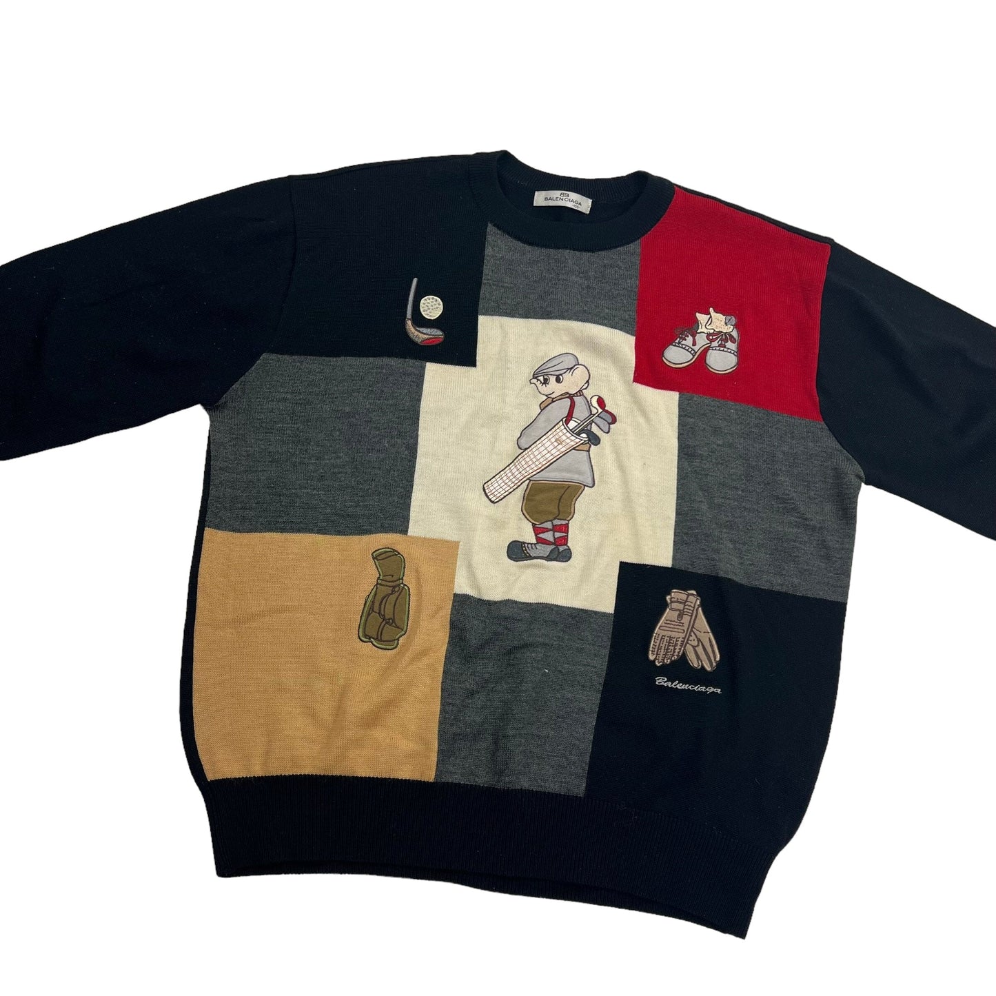 Vintage Balenciaga Golf Knit Sweater - XL Sweaters Balenciaga coat outerwear pufferseason second hand vintage shop österreich germany deutschland angebot daunenjacke winterjacke jacke