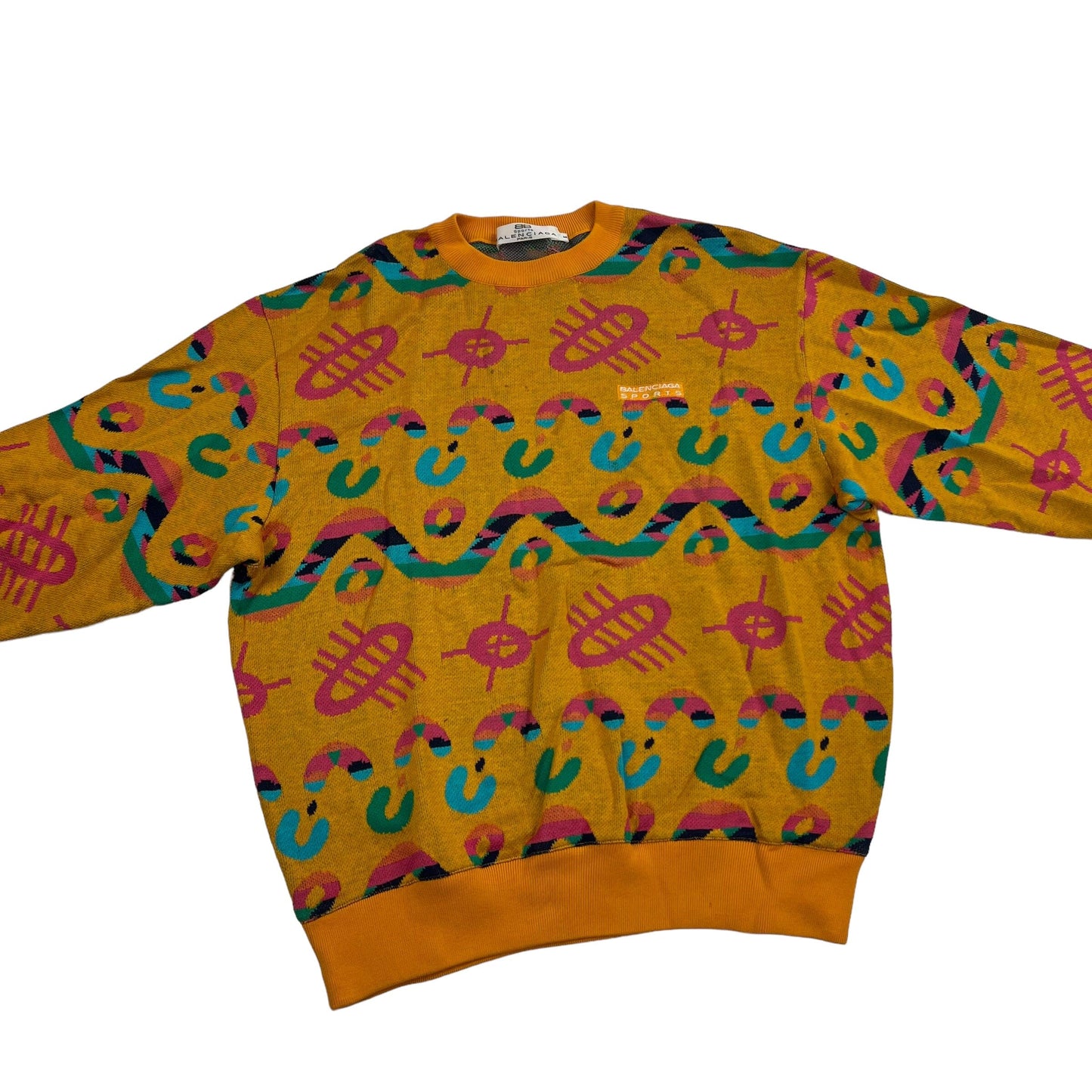 Vintage Balenciaga Sports Knit Sweater - Women M Sweaters Balenciaga coat outerwear pufferseason second hand vintage shop österreich germany deutschland angebot daunenjacke winterjacke jacke