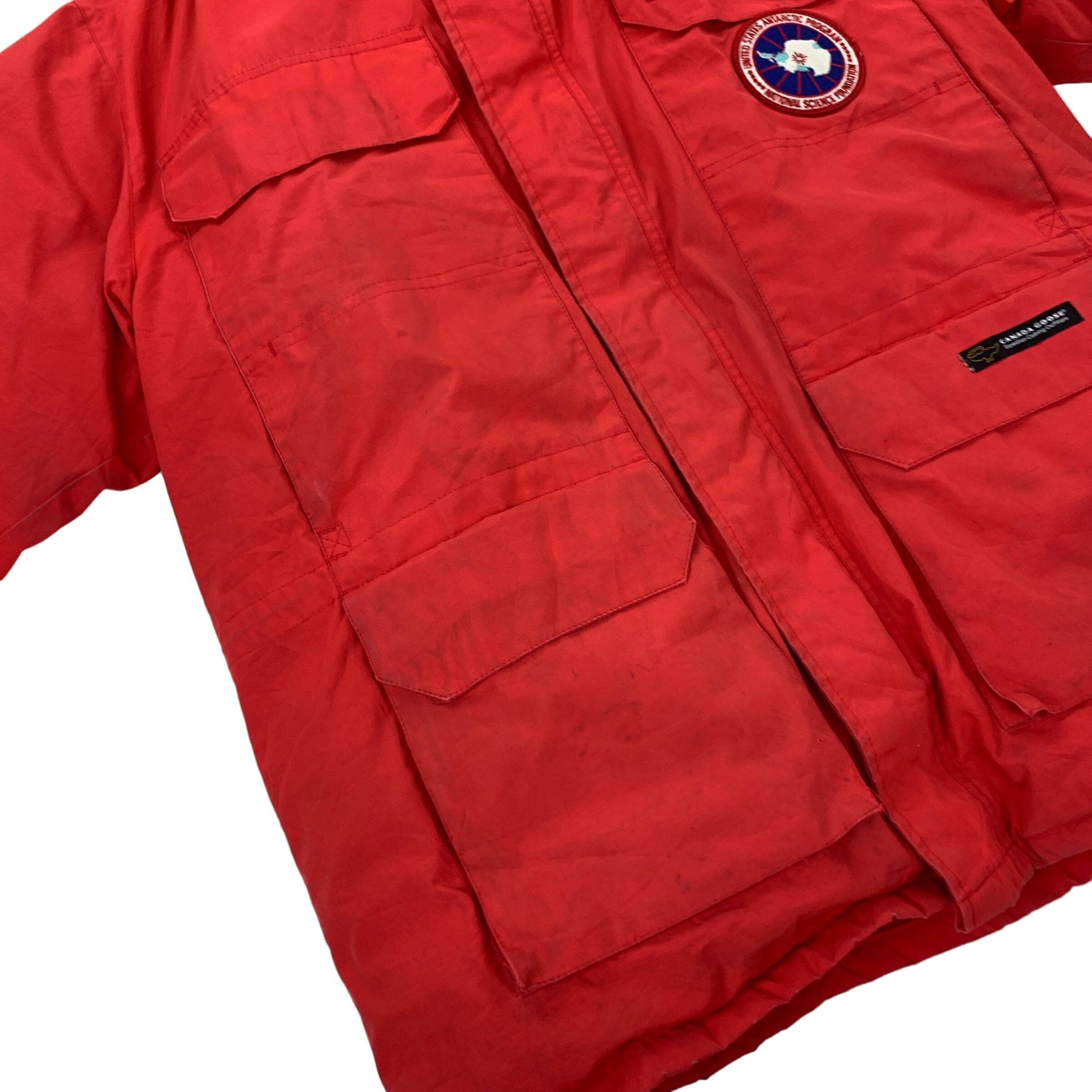 Vintage Canada Goose "BIG RED" Expedition Parka Coat Jacket Canada Goose Canada Goose coat outerwear pufferseason second hand vintage shop österreich germany deutschland angebot daunenjacke winterjacke jacke