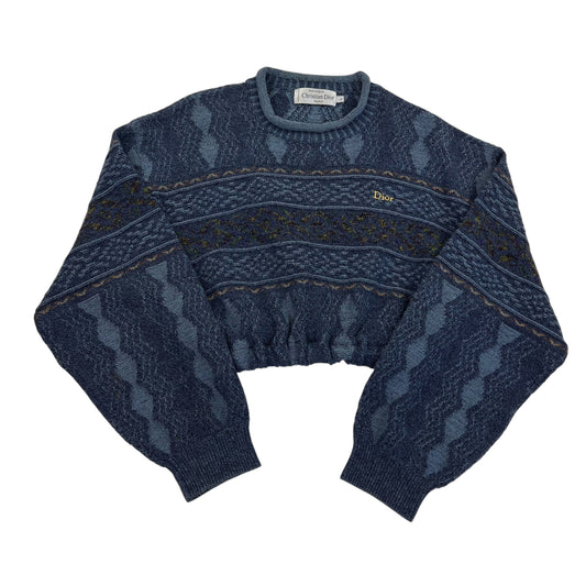 Vintage Christian Dior Knit Crop Top - Women L Sweaters Dior coat outerwear pufferseason second hand vintage shop österreich germany deutschland angebot daunenjacke winterjacke jacke