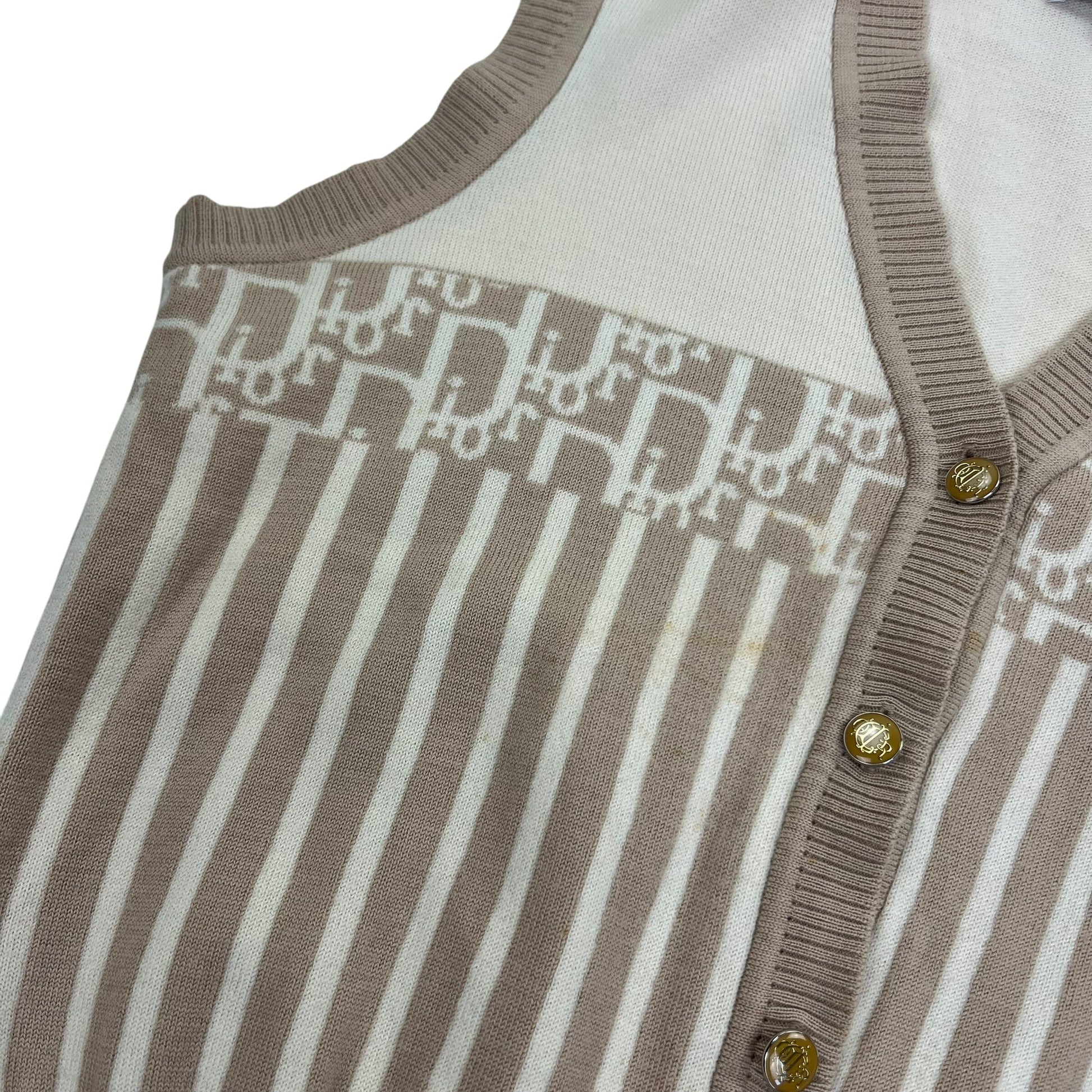 Vintage Christian Dior Knit Vest Cotton Gilet pullover sweater - S Sweaters Dior coat outerwear pufferseason second hand vintage shop österreich germany deutschland angebot daunenjacke winterjacke jacke