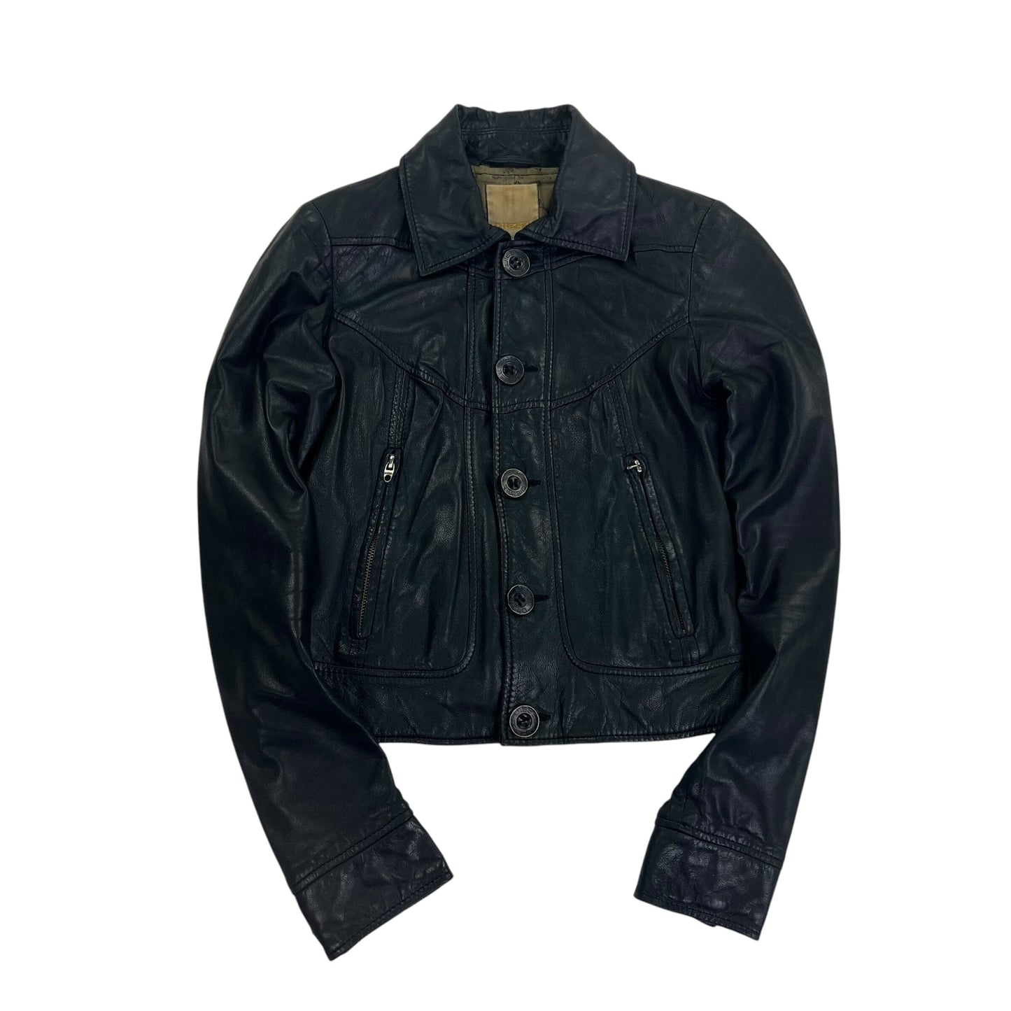 Vintage Diesel Lambsleather Leather Jacket Outdoor - Women S Windbreakers Diesel coat outerwear pufferseason second hand vintage shop österreich germany deutschland angebot daunenjacke winterjacke jacke