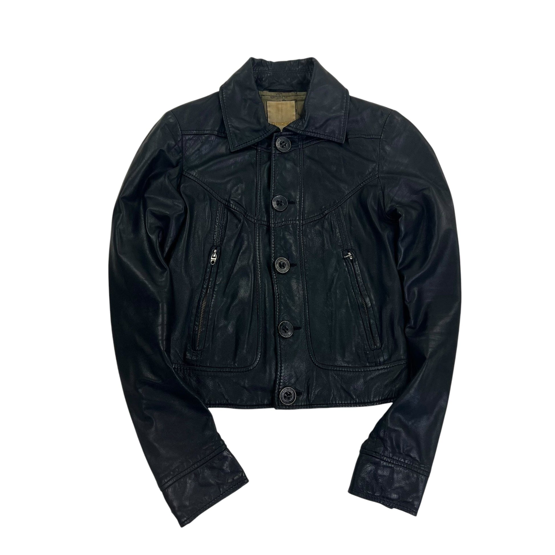 Vintage Diesel Lambsleather Leather Jacket Outdoor - Women S Windbreakers Diesel coat outerwear pufferseason second hand vintage shop österreich germany deutschland angebot daunenjacke winterjacke jacke