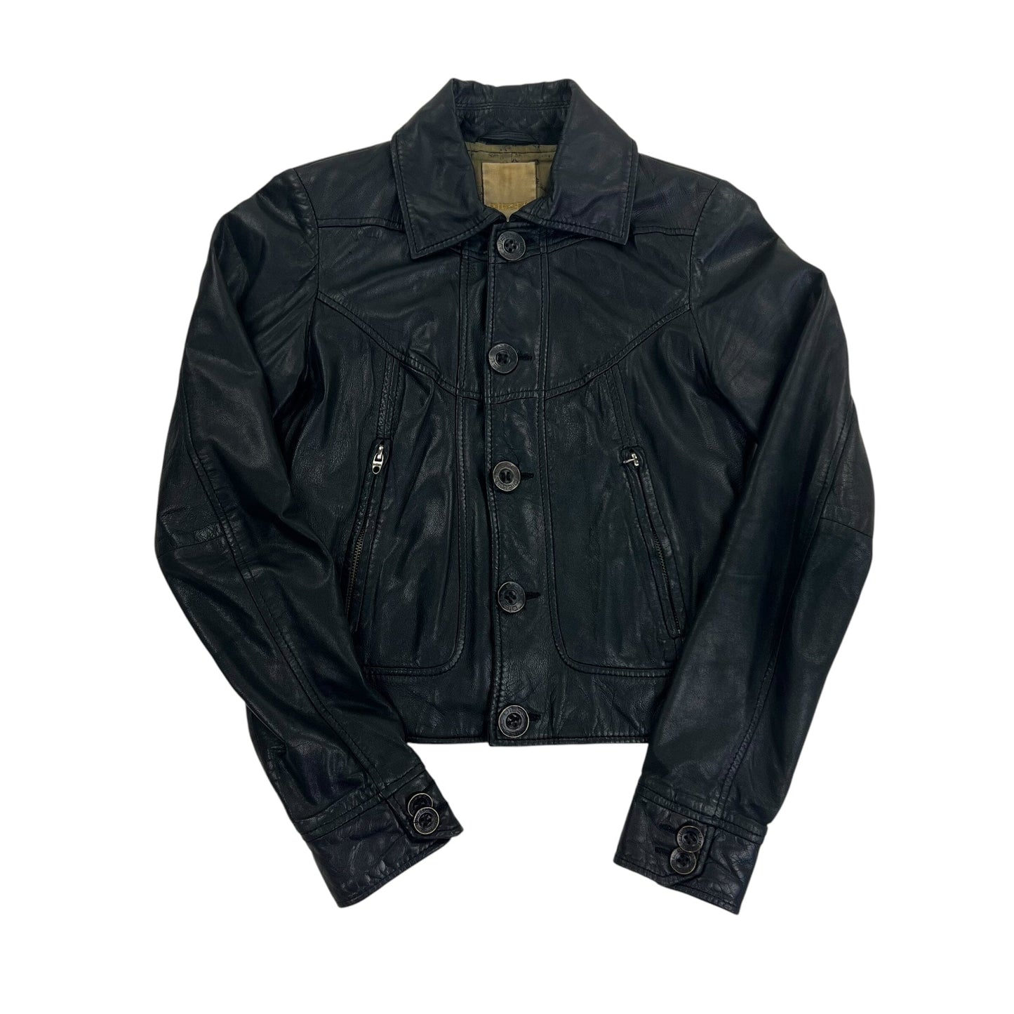 Vintage Diesel Lambsleather Leather Jacket Outdoor - Women S Windbreakers Diesel coat outerwear pufferseason second hand vintage shop österreich germany deutschland angebot daunenjacke winterjacke jacke