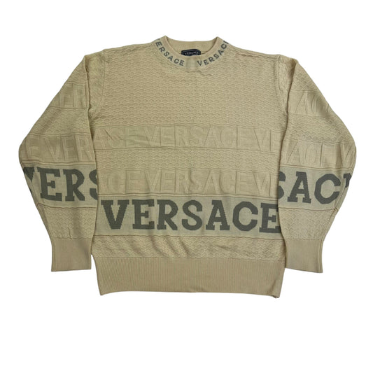 Vintage Gianni Versace Jeans Couture Sweater - L Sweaters Versace coat outerwear pufferseason second hand vintage shop österreich germany deutschland angebot daunenjacke winterjacke jacke