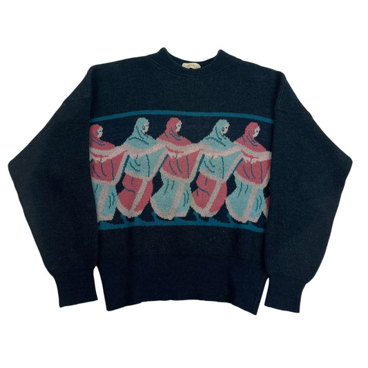 Vintage Gianni Versace "Sister" Egypt Wool Sweater Pullover - M Sweaters Gianni Versace coat outerwear pufferseason second hand vintage shop österreich germany deutschland angebot daunenjacke winterjacke jacke