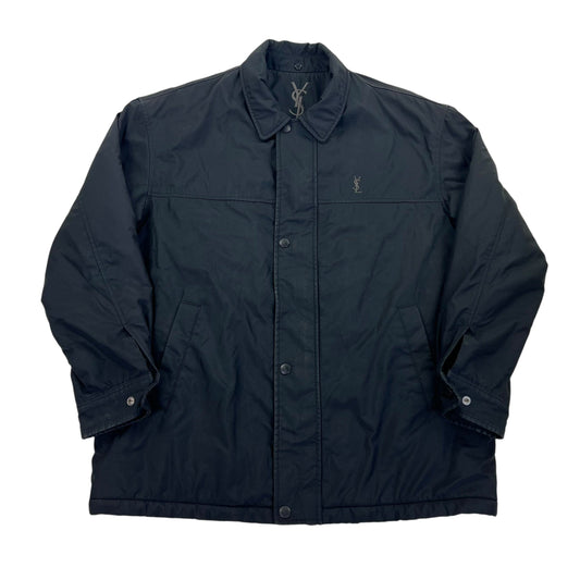 YSL Outdoor fleece lined Padded Coat Jacket - L Designer Puffer Yves Saint Laurent coat outerwear pufferseason second hand vintage shop österreich germany deutschland angebot daunenjacke winterjacke jacke