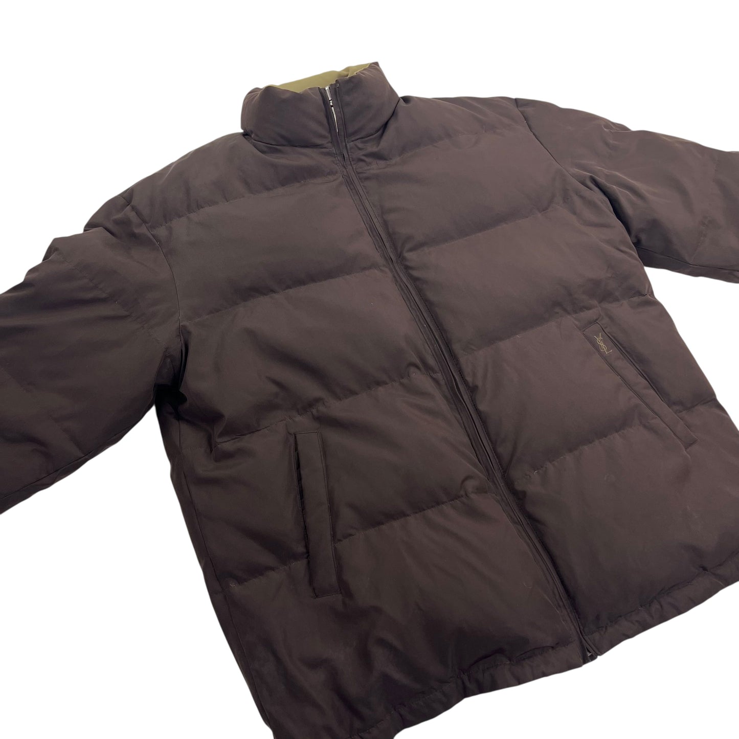 YSL Yves Saint Laurent Reversible Puffer Jacket - XL Designer Puffer Yves Saint Laurent coat outerwear pufferseason second hand vintage shop österreich germany deutschland angebot daunenjacke winterjacke jacke