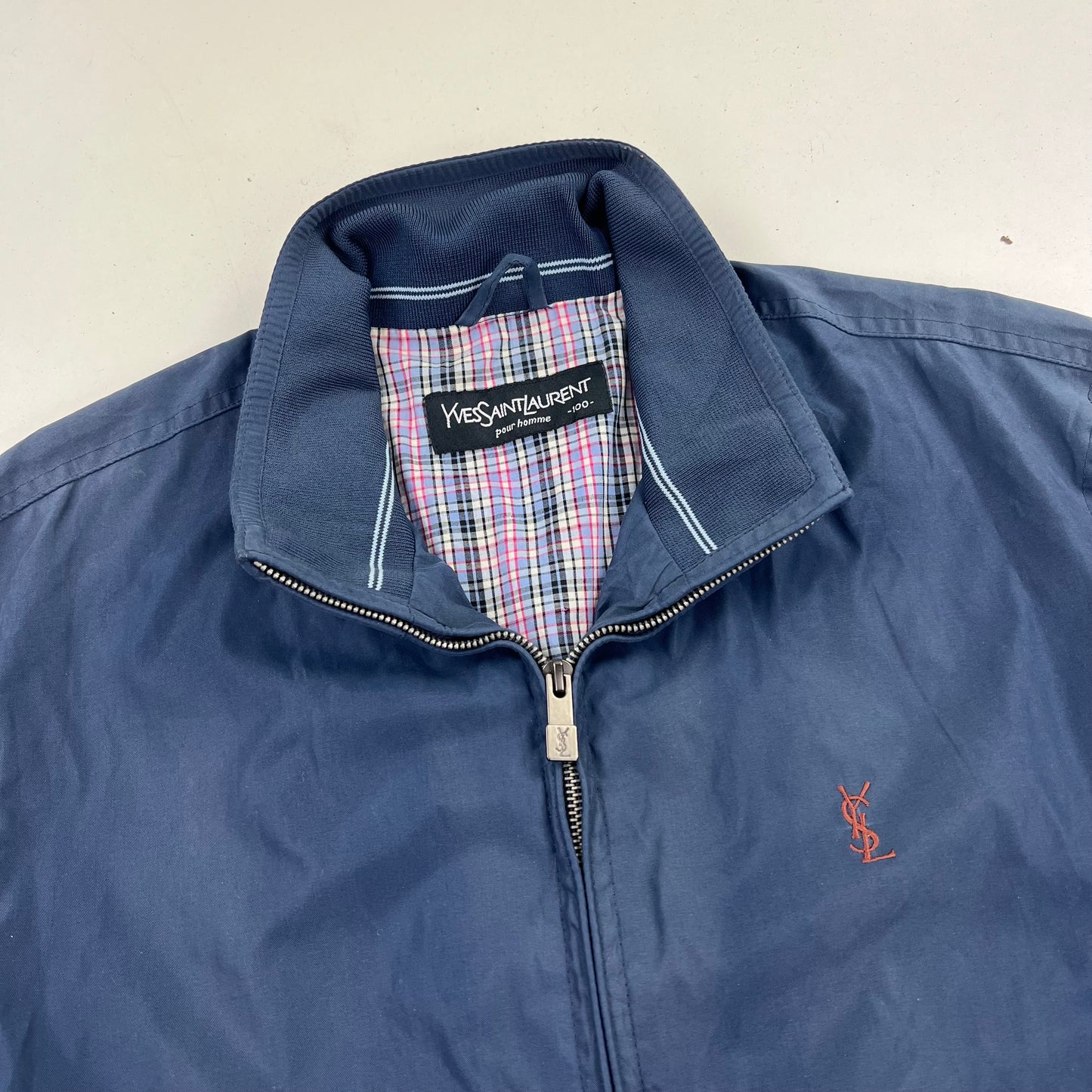 YSL Yves Saint Laurent Windbreaker Harrington Jacket - L
