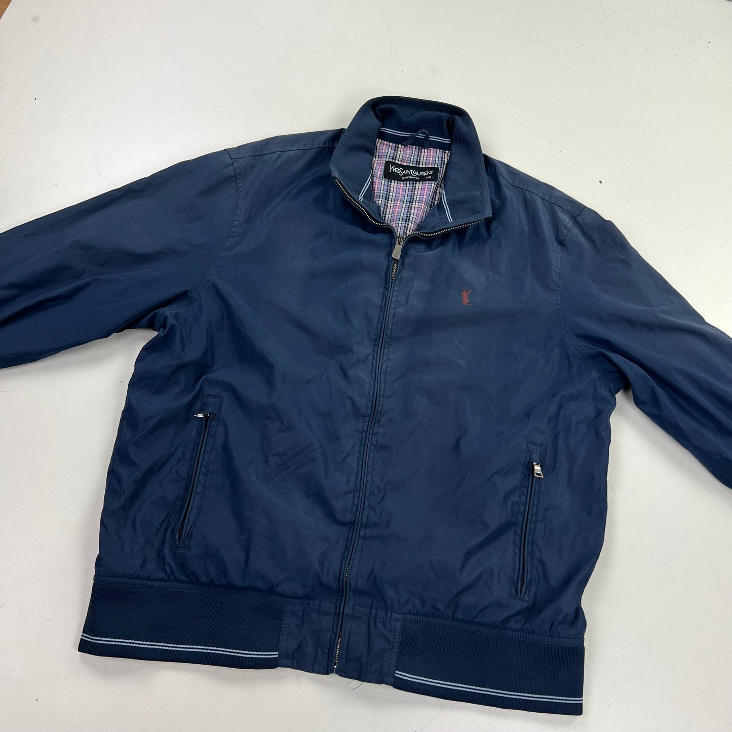 YSL Yves Saint Laurent Windbreaker Harrington Jacket - L