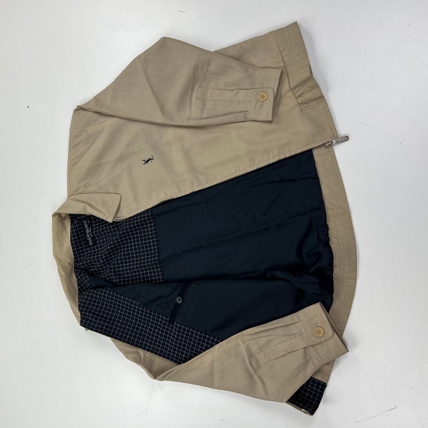 YSL Yves Saint Laurent Windbreaker Harrington Jacket - M
